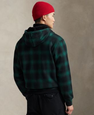 Men's Plaid Fleece Full-Zip Hoodie