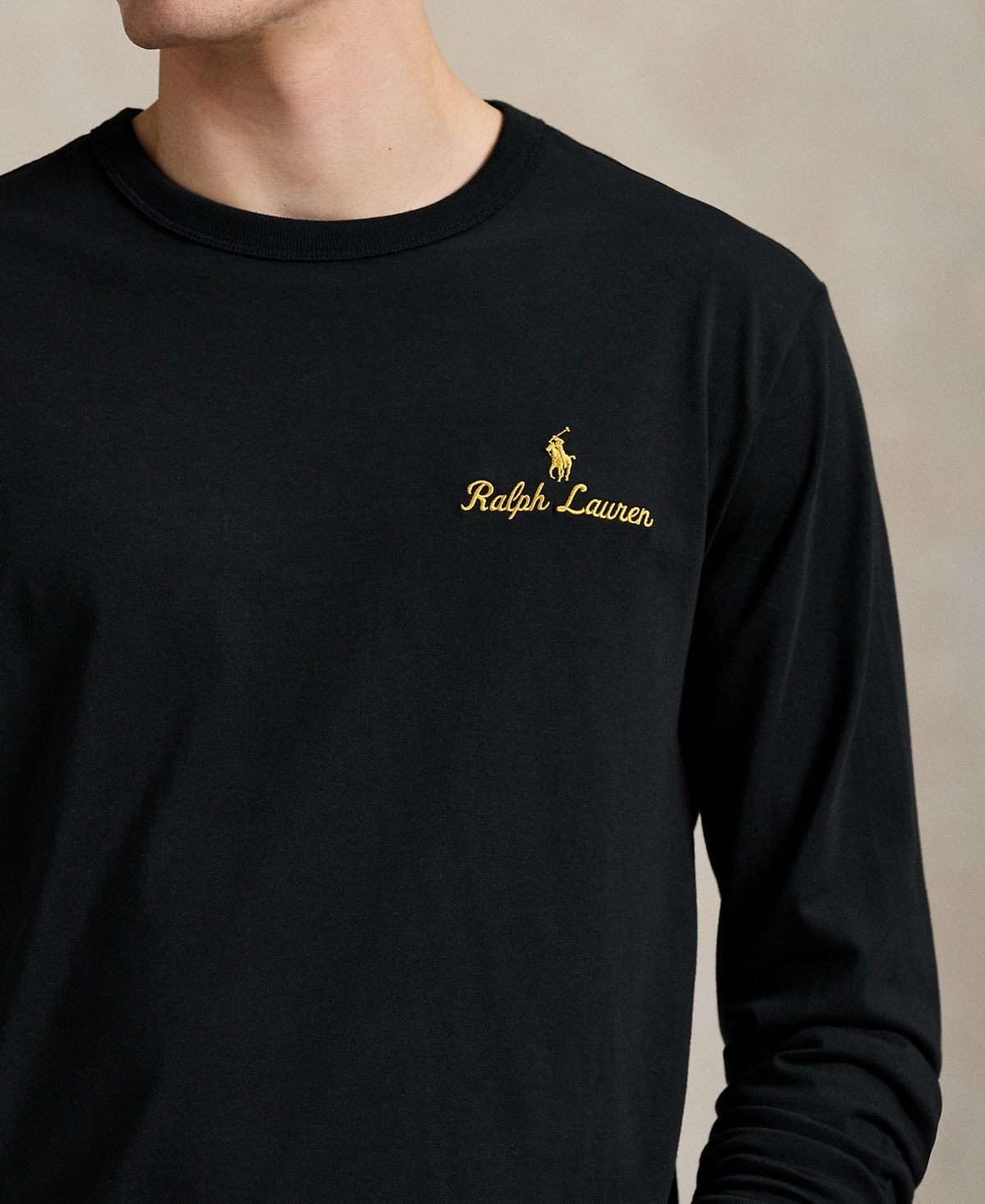 Polo Ralph Lauren Logo-detail Long-sleeve T-shirt In Black