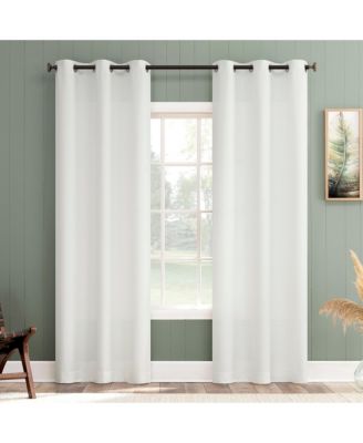 Lance Textured Semi-Sheer Grommet Curtain Panel