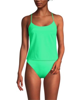 Women's Tugless QuickDry Adjustable Strappy Back Tankini Top