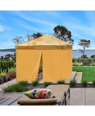 Set of 4 Sidewall Fits 10x10ft Canopy Tent with Zipper UV30+ Outdoor Party Yellow