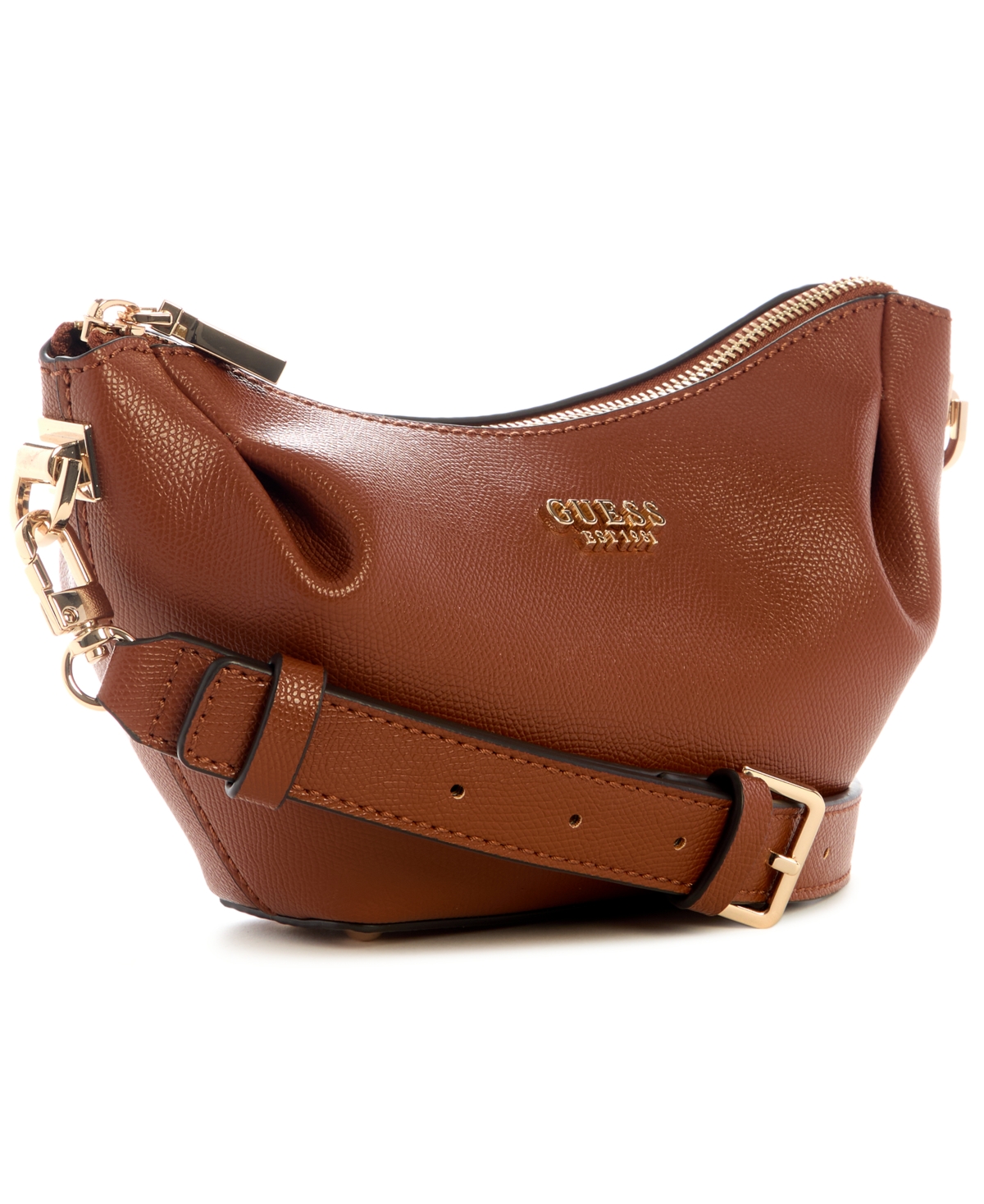 Guess Women's Amorette Top Zip Shoulder Bag In Brown