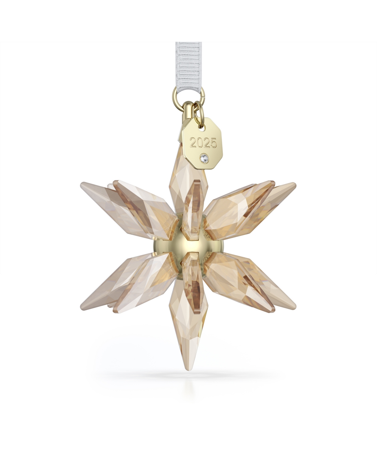 Swarovski 2025 Annual Edition 3d Festive 3d Crystal Snowflake Ornament In Brown
