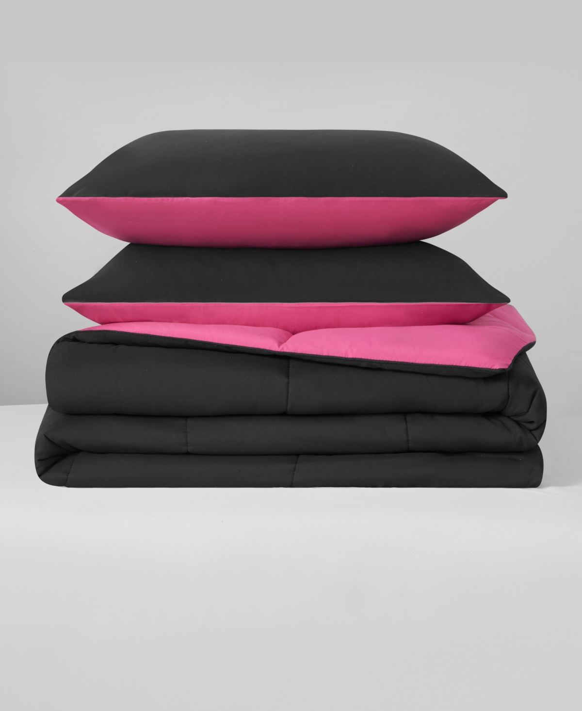 Juicy Couture Box Stitch Reversible 3-pc. Comforter Set, King In Black
