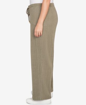 Plus Size Solid Texture Hatchi Pants