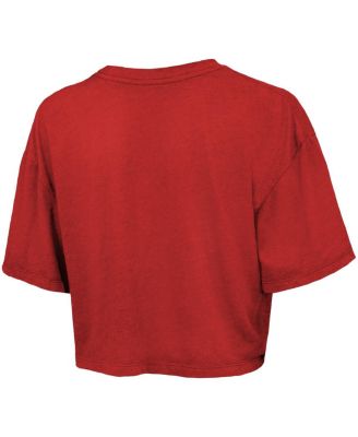 Women's Red Philadelphia Phillies Boxy Crop T-Shirt