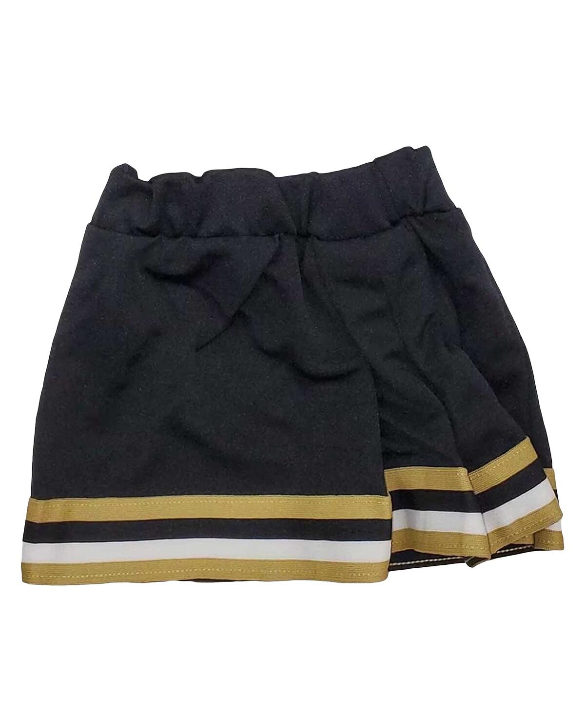 Little King Girls Toddler 2-piece Black Colorado Buffaloes Cheer Top Skirt Set In Black