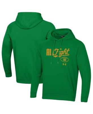 Under Armour - Men's Kelly Green Notre Dame Fighting Irish All Fight Rival Fleece Hoodie