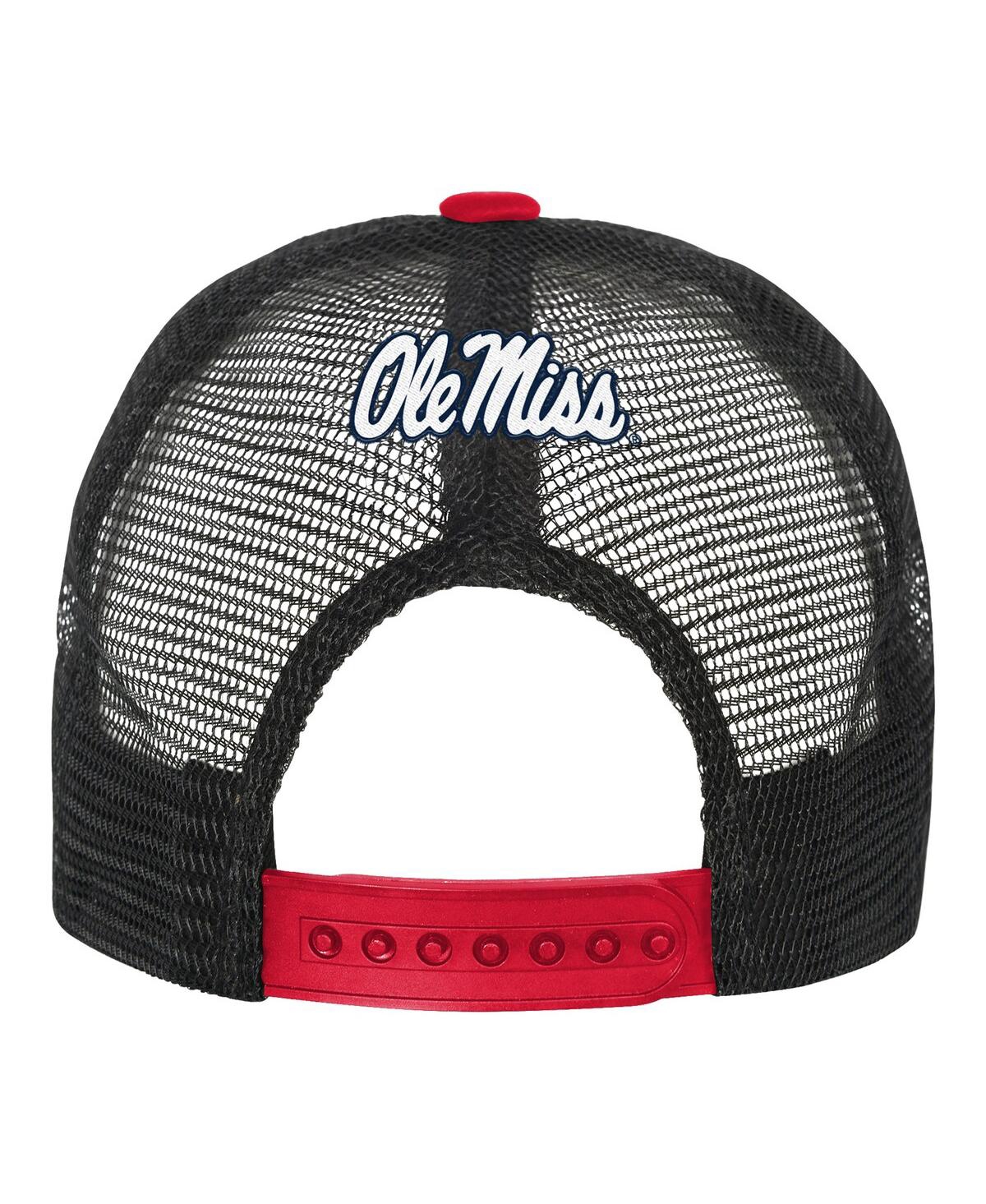 Outerstuff Big Boys And Girls Navy/cream Ole Miss Rebels Modern Fan Trucker Adjustable Hat In Multi