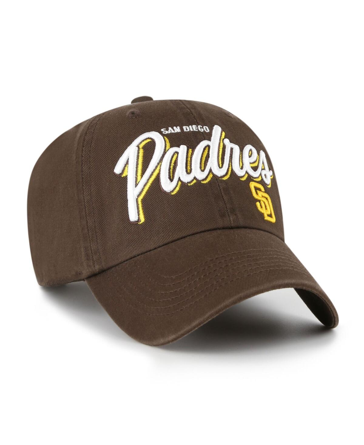 47 Brand Women's Brown San Diego Padres Ariana Clean Up Adjustable Hat In Brown
