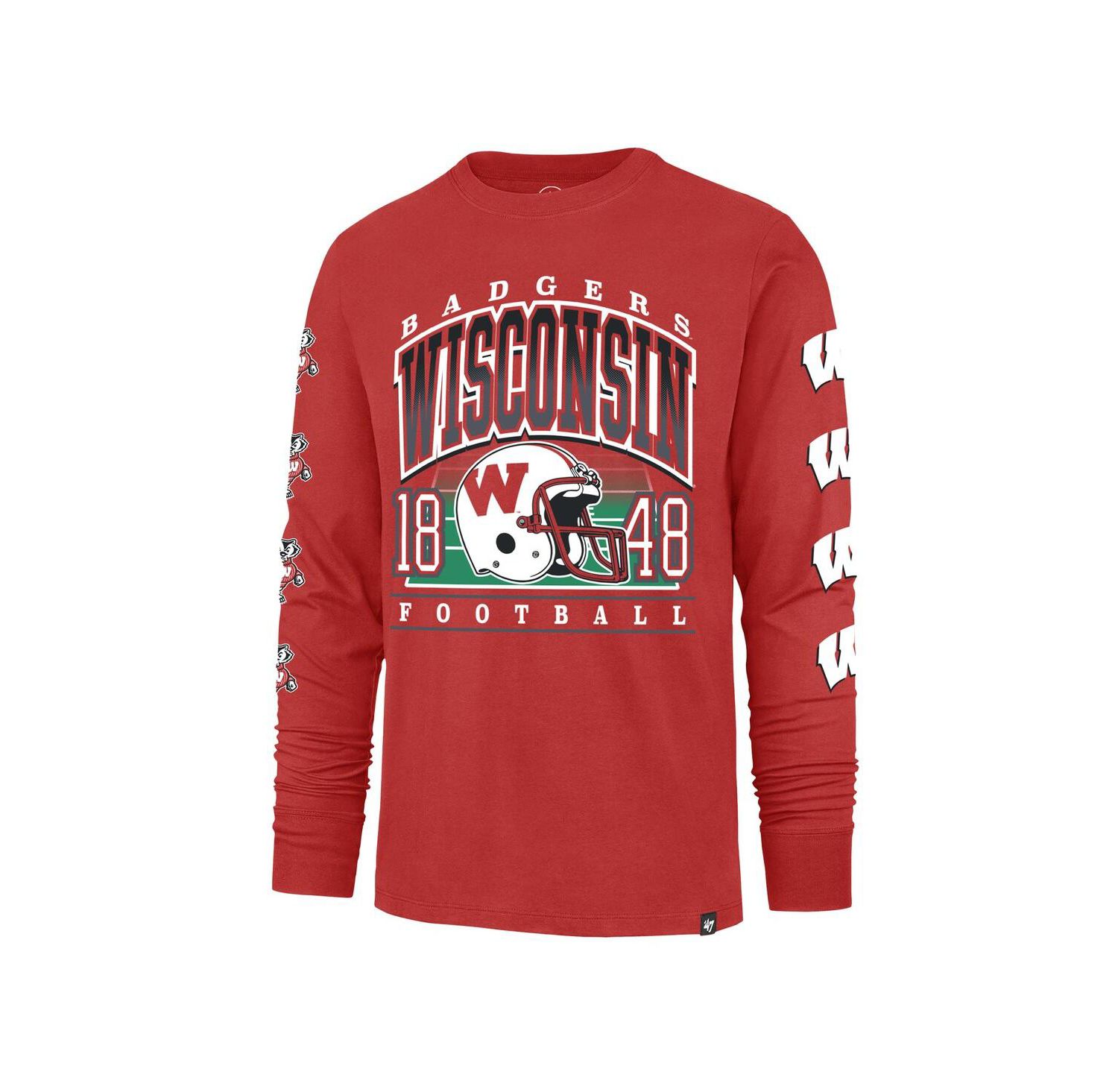 Men's Red Wisconsin Badgers Go Big Long Sleeve T-Shirt