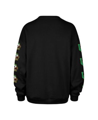 Women's Black Oregon Ducks Go Big Oversized Pullover Sweatshirt