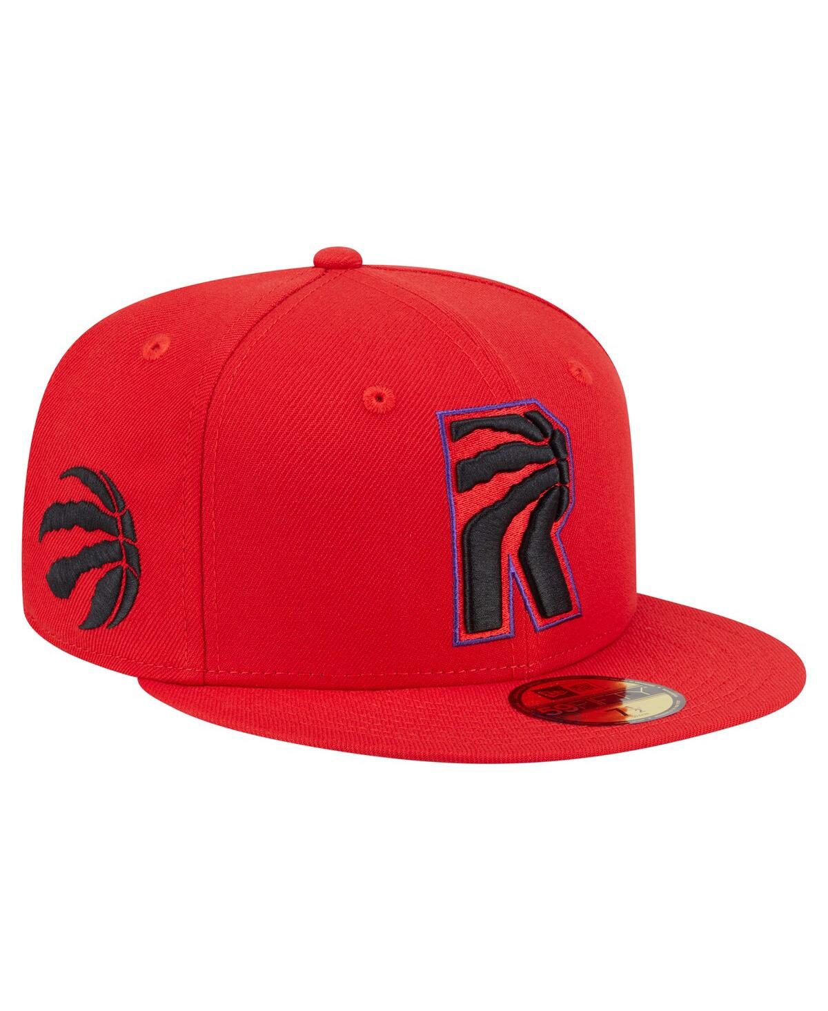 New Era Men's Red Toronto Raptors Deceptor 59fifty Fitted Hat In Red