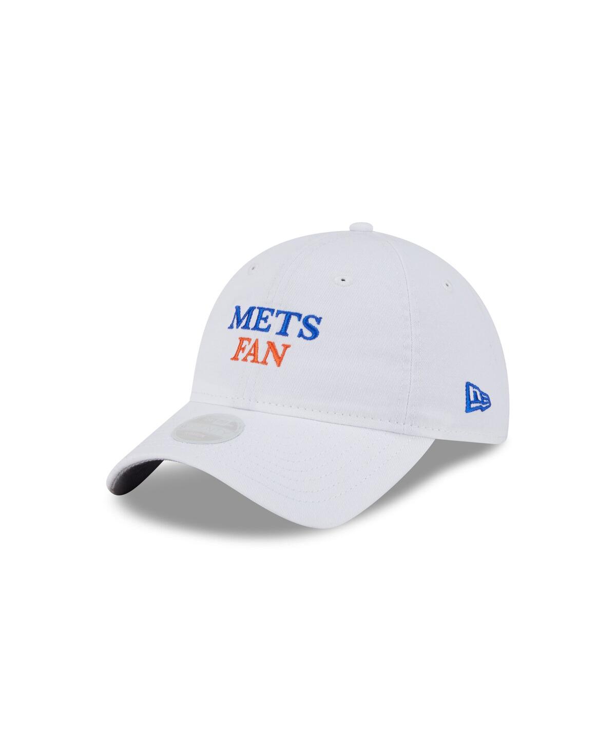 New Era Women's White New York Mets Team Fan 9twenty Adjustable Hat In White