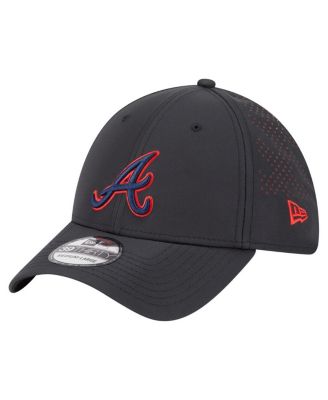 New Era - Men's Black Atlanta Braves Night 39THIRTY Flex Hat