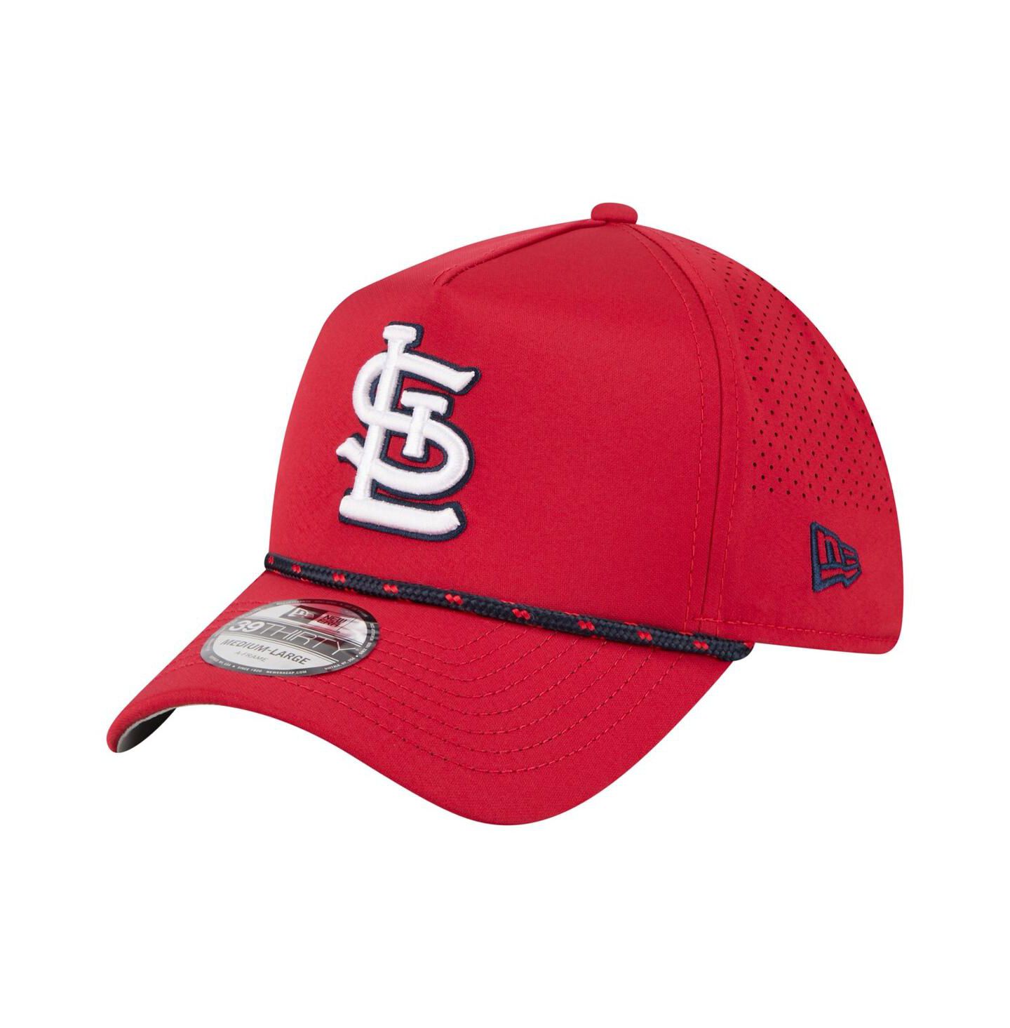 Мужская кепка New Era Red St. Louis Cardinals 39THIRTY A-Frame Perforated Flex Hat — фото 1