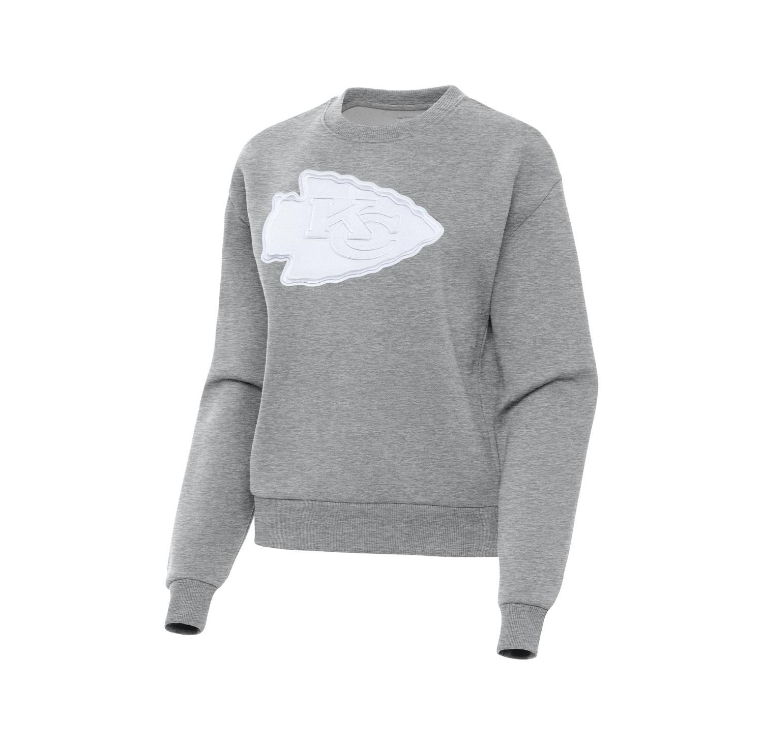 Women's Heather Gray Kansas City Chiefs Victory Pullover Sweatshirt