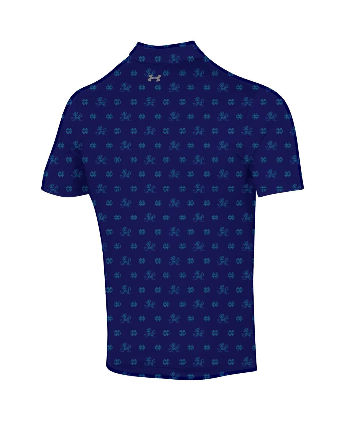 Under Armour Men's Navy Notre Dame Fighting Irish Gameday Armourfuse Polo Shirt In Blue