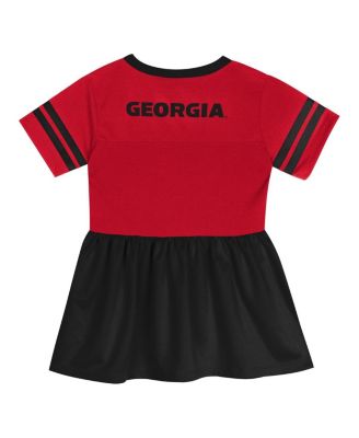 Girls Preschool Red/Black Georgia Bulldogs Stadium Lights Fashion Jersey Dress