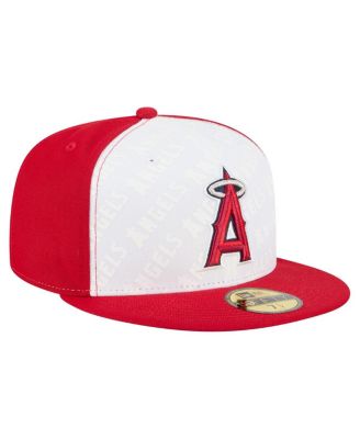 Men's White/Red Los Angeles Angels Repeat 59FIFTY Fitted Hat