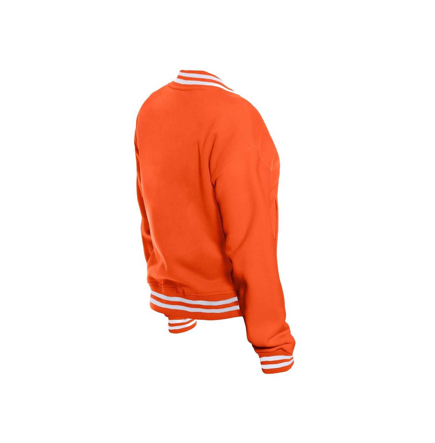 Женская куртка New Era Orange Cincinnati Bengals Throwback Fleece Full-Snap — фото 2