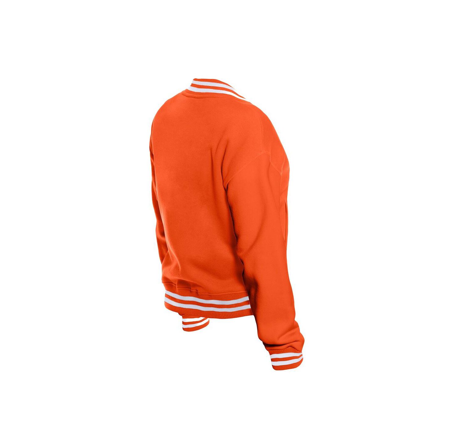 Women's Orange WNBA Throwback Varsity Fleece Full-Snap Jacket