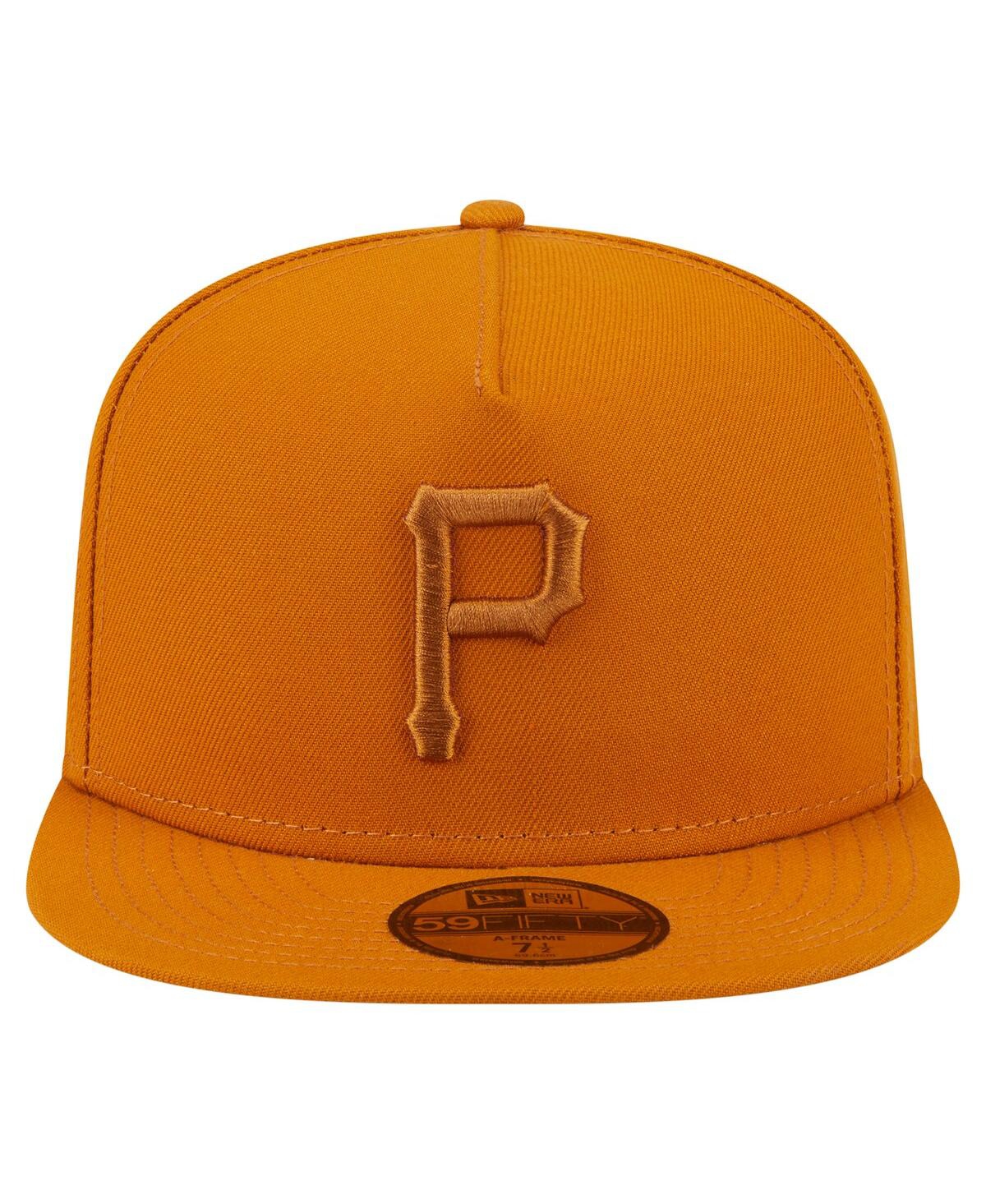 New Era Men's Orange Pittsburgh Pirates Color Pack A-frame 59fifty Fitted Hat In Orange
