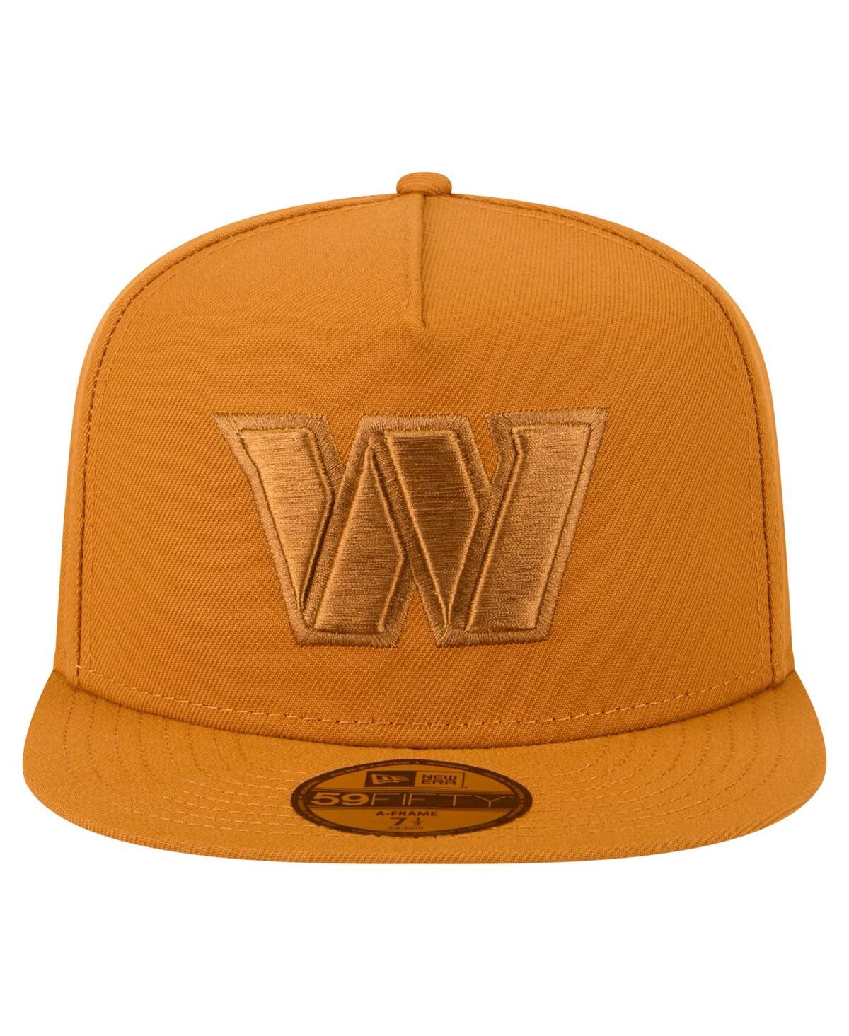 New Era Men's Brown Washington Commanders Color Pack A-frame 59fifty Fitted Hat In Brown