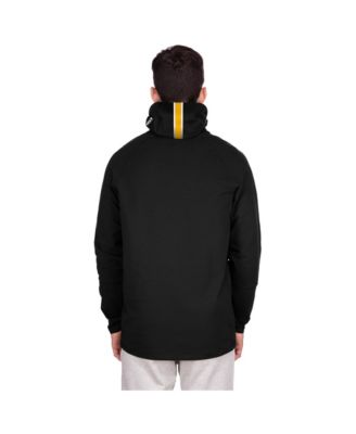 Men's Black Green Bay Packers Functional Fandom Balaclava Helmet Stripe Tri-Blend Hoodie