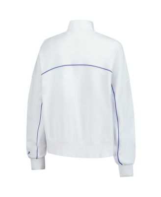 Women's White Detroit Lions Functional Fandom Quarter-Zip Sweatshirt