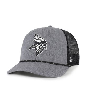 '47 Brand - Men's Heather Charcoal Minnesota Vikings Carbon Rope Trucker Adjustable Hat