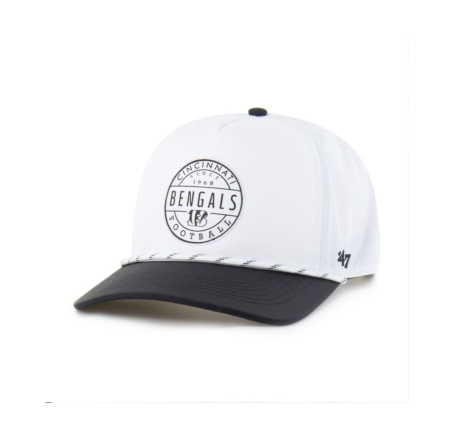 Men's White/Black Cincinnati Bengals Suburbia Hitch Two-Tone Adjustable Hat