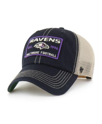 '47 Brand - Men's Black Baltimore Ravens Wabash Trucker Clean Up Adjustable Hat