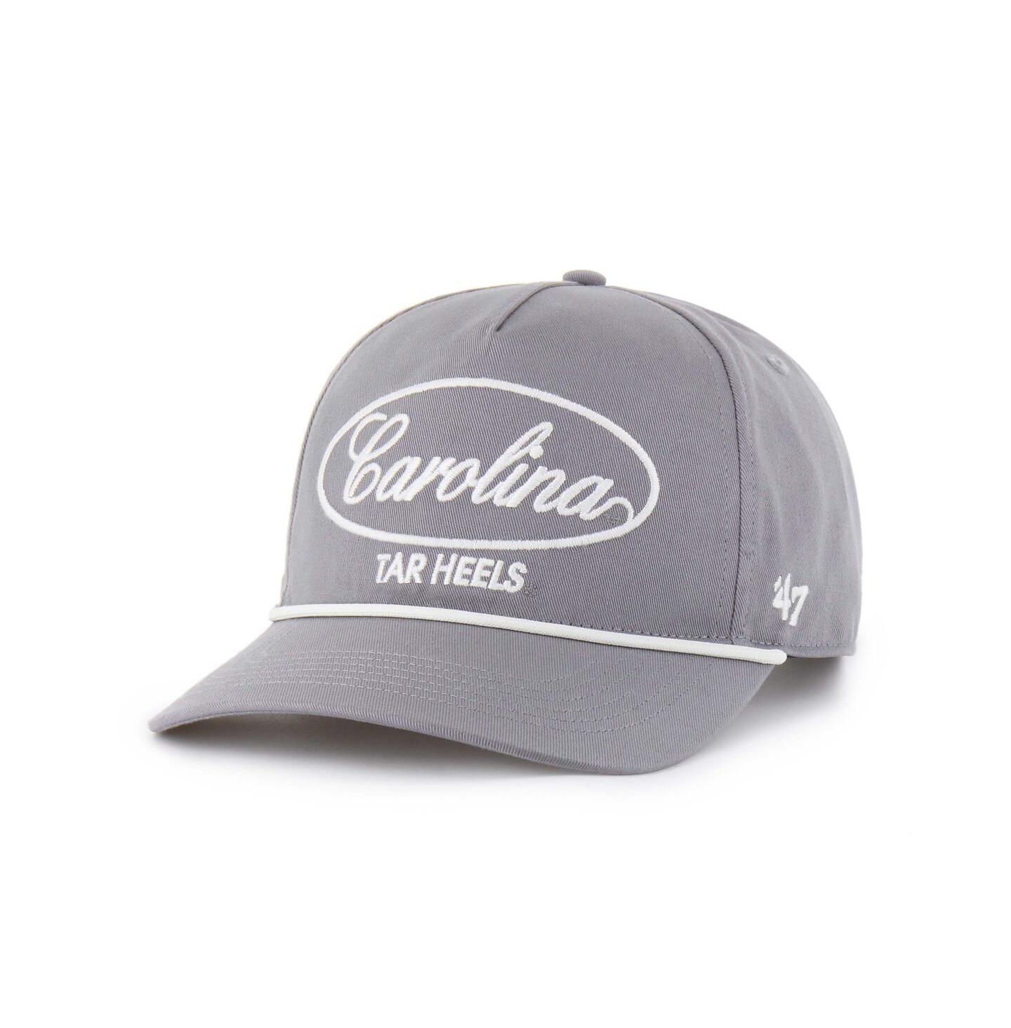 Мужские головные уборы '47 Brand Gray North Carolina Tar Heels Contemporary Basics Foundational Rope Hitch Adjustable Hat — фото 3