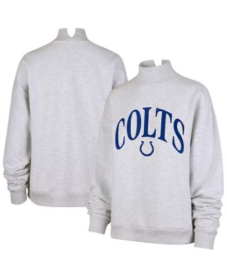 Women's Heather Gray Indianapolis Colts Vantage Mock Neck Pullover Sweatshirt