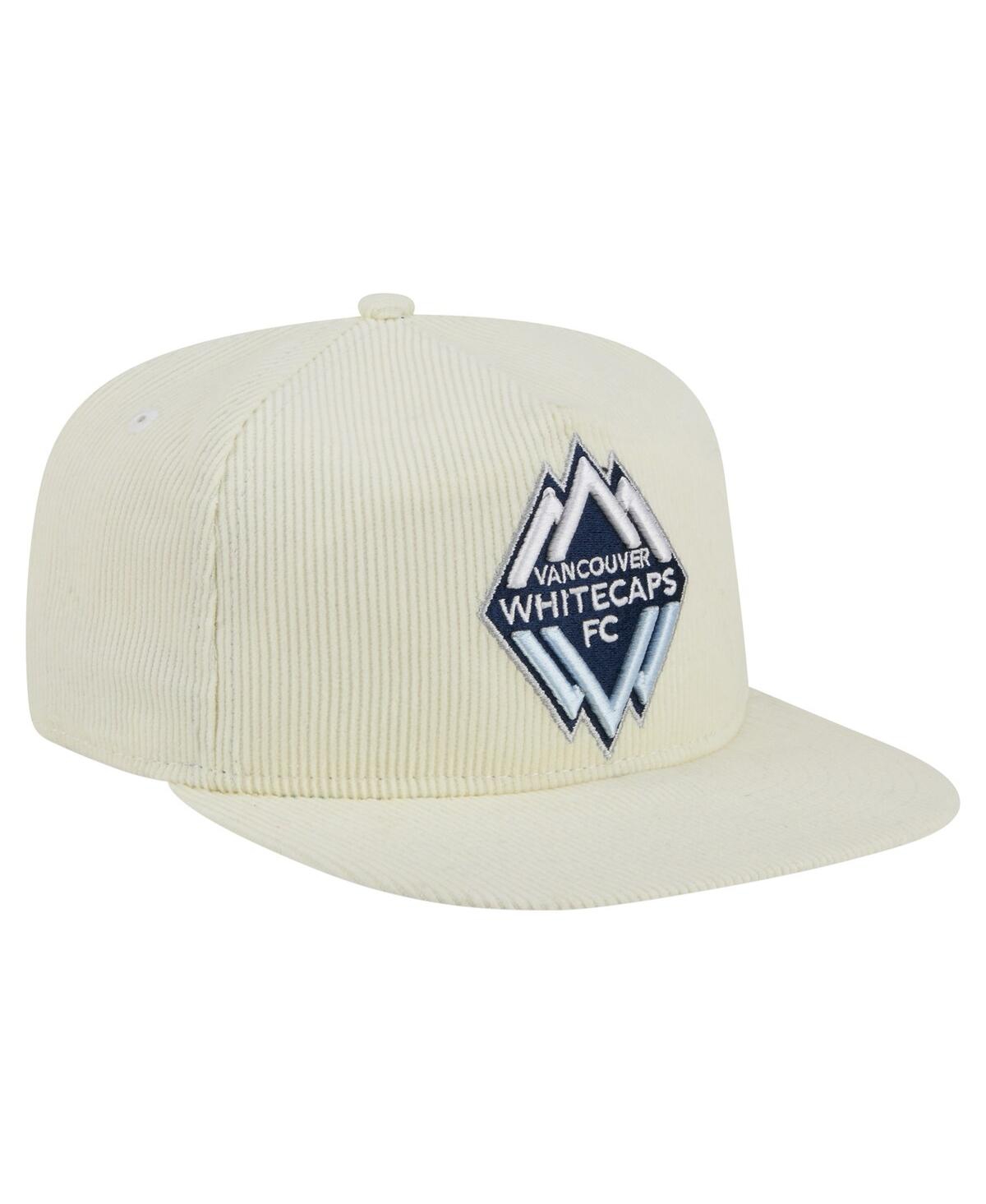 New Era Men'sâ Cream Vancouver Whitecaps Fc 2025 Kickoff Snapback Golfer Hat In White