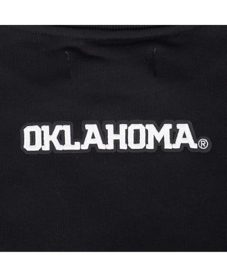 Women's Black Oklahoma Sooners Cropped Pullover Sweatshirt