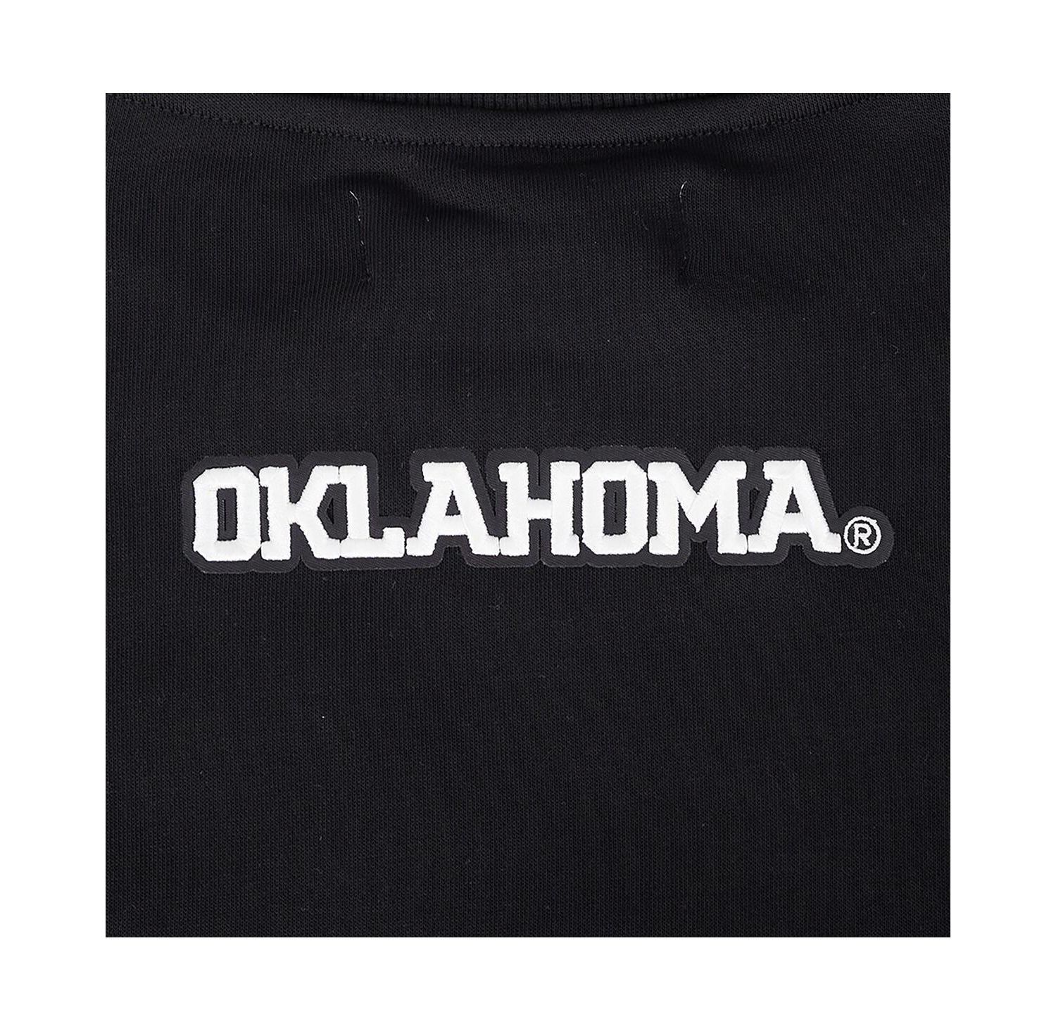 Women's Black Oklahoma Sooners Cropped Pullover Sweatshirt