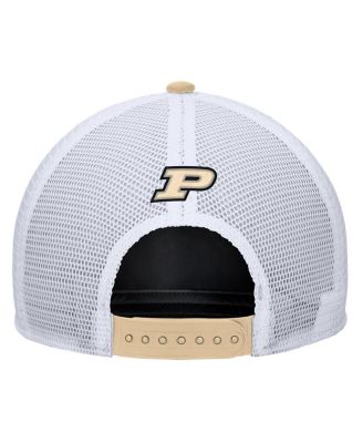 Men's Gold Purdue Boilermakers 2025 On-Field Rise Trucker Performance Adjustable Hat