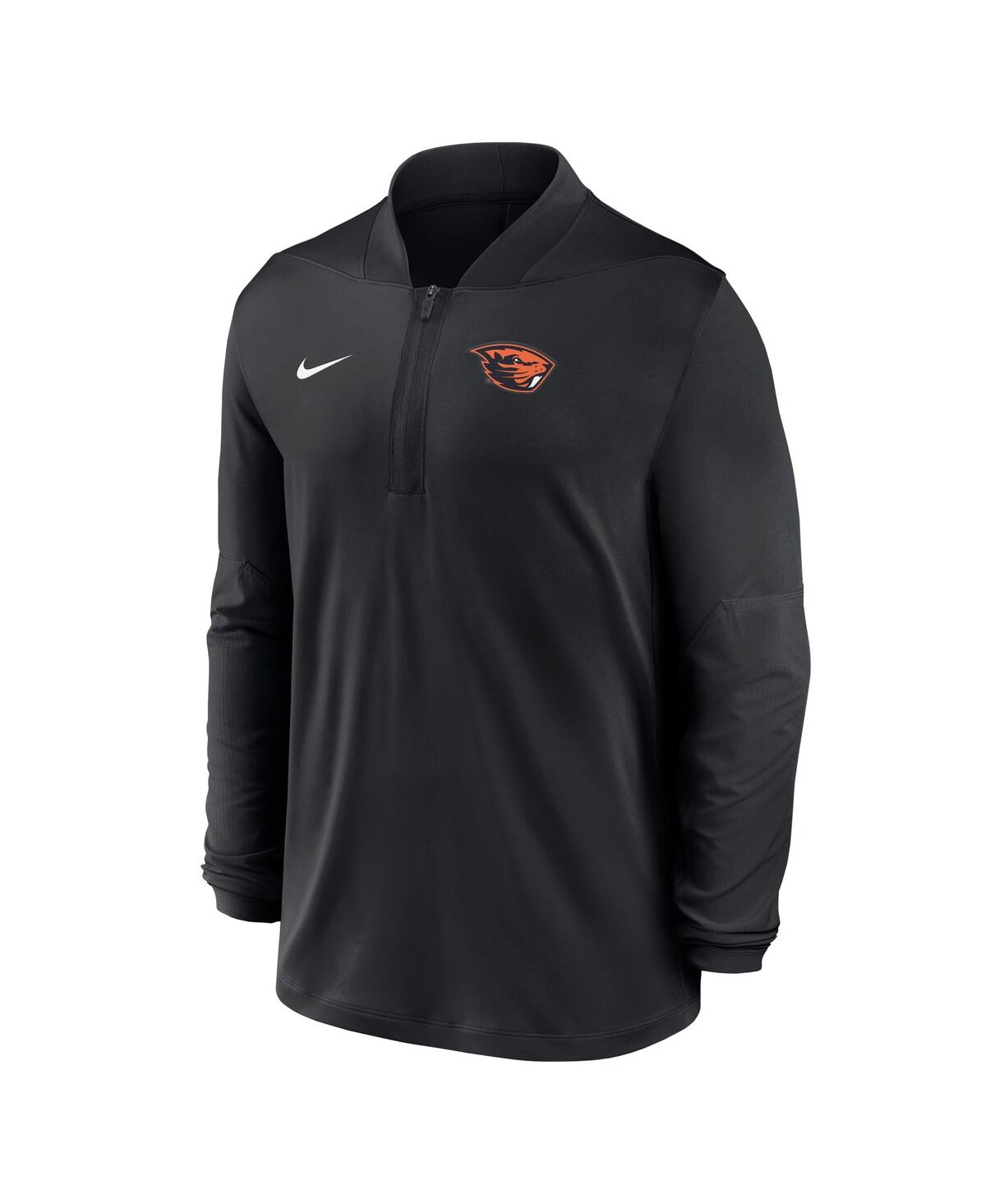 Nike Men's Black Oregon State Beavers Dri-fit Half-zip Pullover Sweatshirt In Black