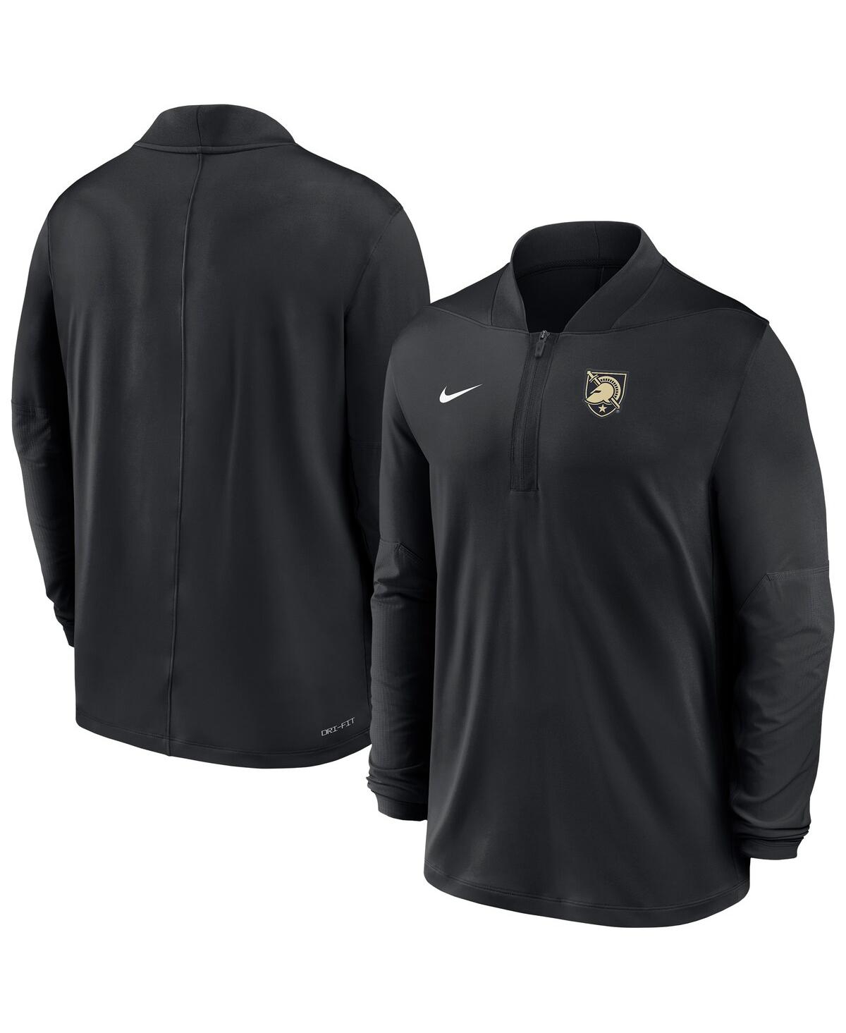 Nike Men's Black Army Black Knights Dri-fit Half-zip Pullover Sweatshirt In Black