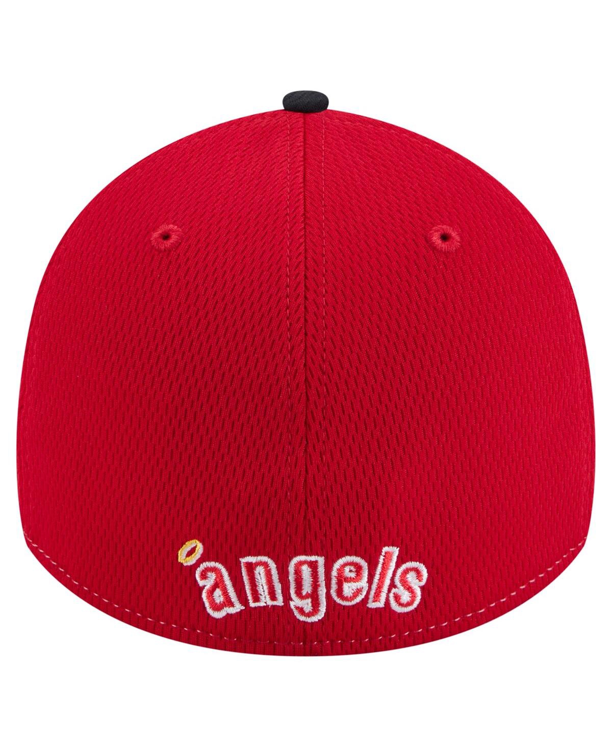New Era Men's Red/navy Los Angeles Angels 2025 Mlb Clubhouse 39thirty Flex Hat In White