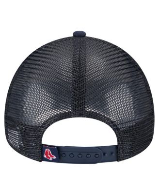 Toddler White/Navy Boston Red Sox Painted A-Frame 9FORTY Trucker Adjustable Hat