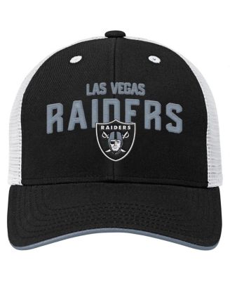 Big Boys and Girls Black Las Vegas Raiders Core Lockup Trucker Adjustable Hat