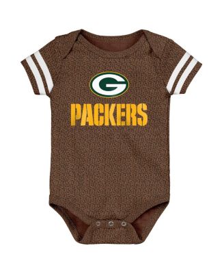 Outerstuff - Baby Boys and Girls Brown Green Bay Packers Playmaker Bodysuit