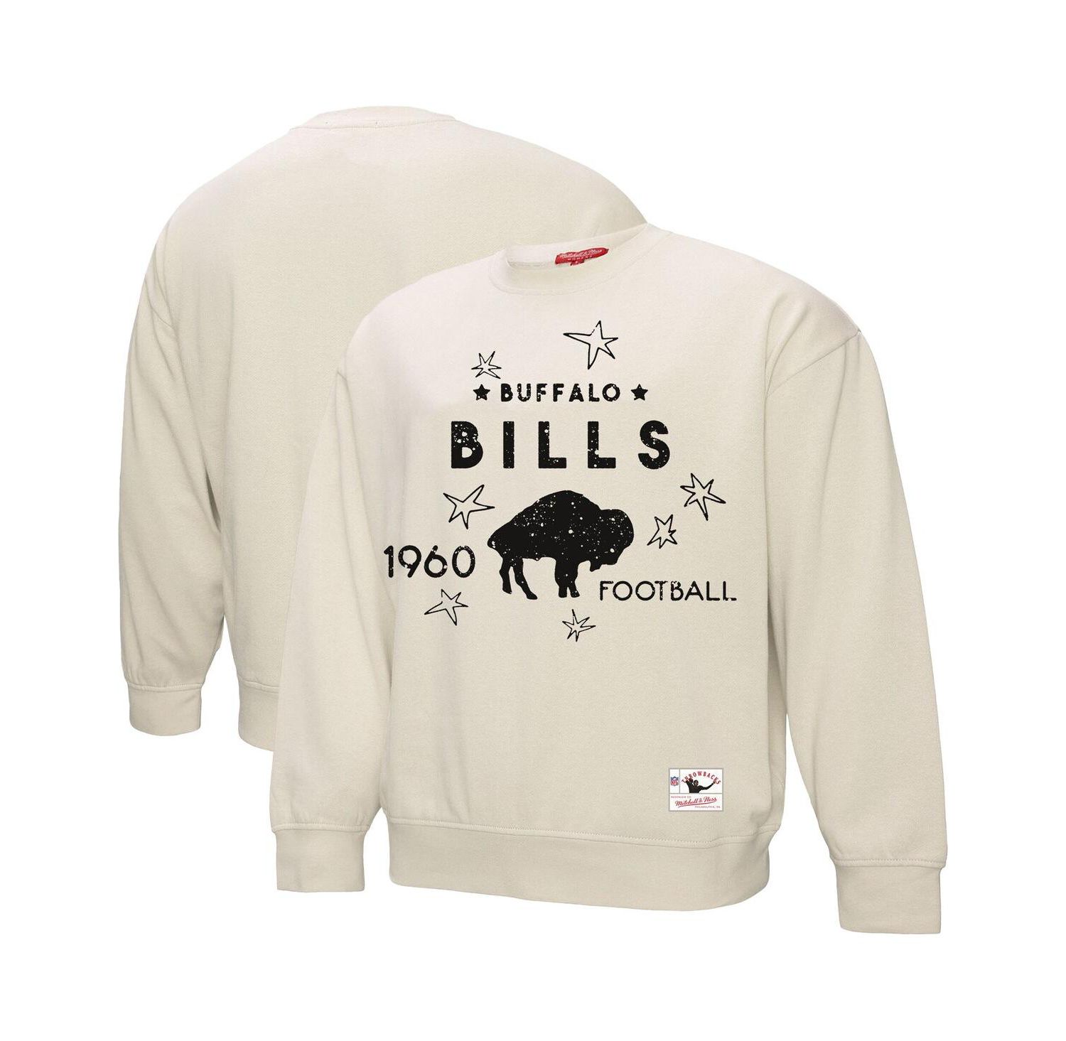 Women's Cream Buffalo Bills Plus Size Shooting Star Pullover Sweatshirt