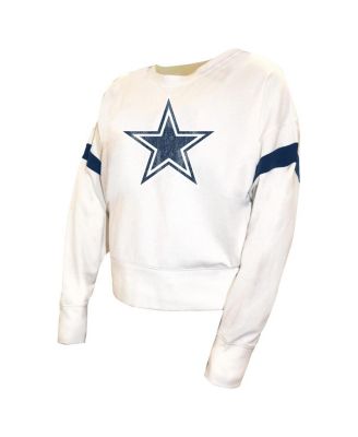 Women's&nbsp;White Dallas Cowboys Plus Size Fleece Pullover Sweatshirt