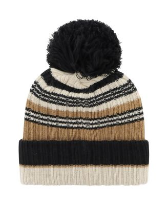 Women's Khaki Cal Bears Barista Cuffed with Pom Knit Hat