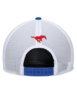Men's Royal SMU Mustangs 2025 On-Field Rise Trucker Performance Adjustable Hat