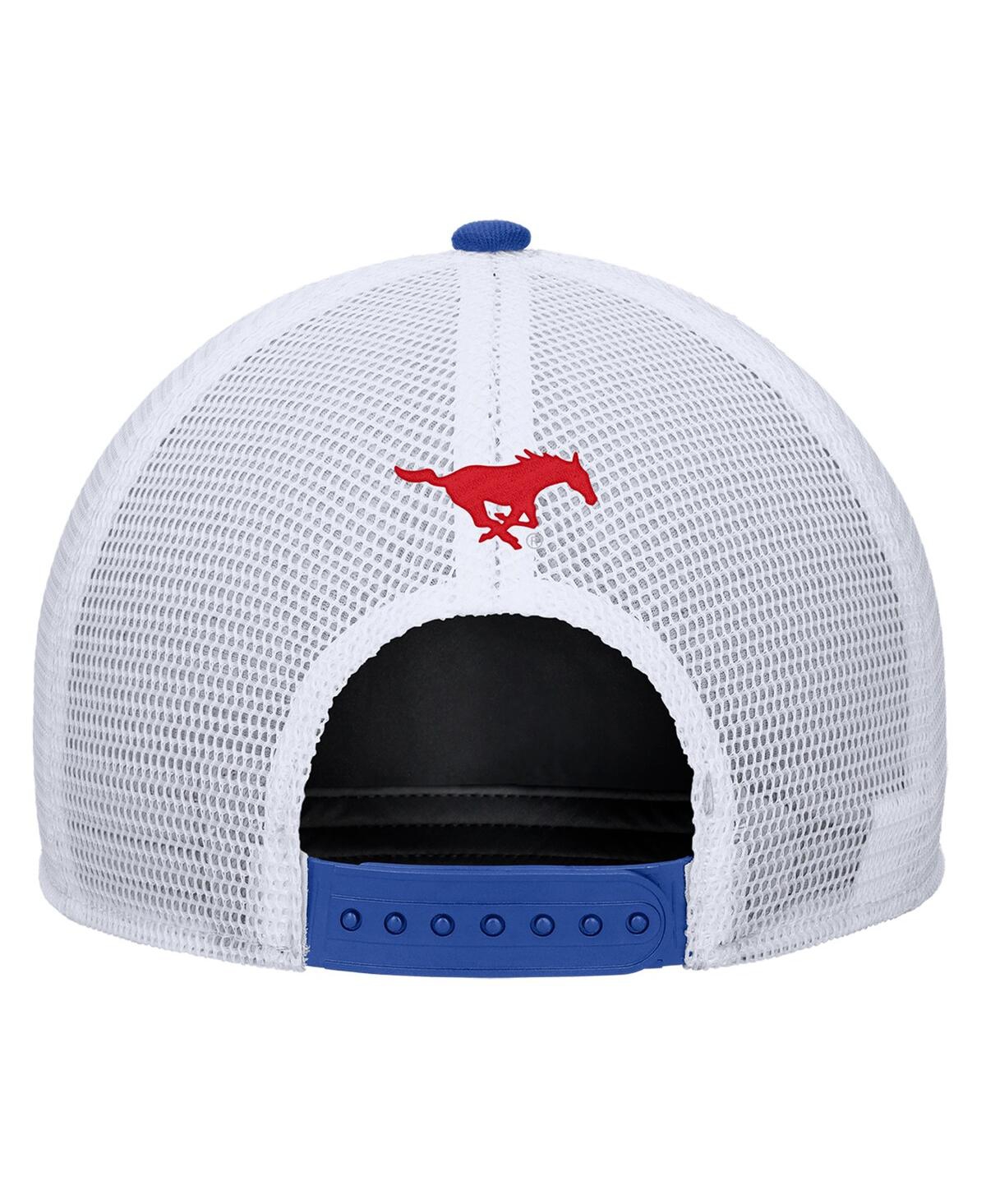 Nike Men's Royal Smu Mustangs 2025 On-field Rise Trucker Performance Adjustable Hat In Blue
